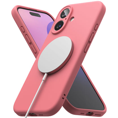 Etui MagSafe do Apple iPhone 16 Plus, Ringke, silikonowe, różowe