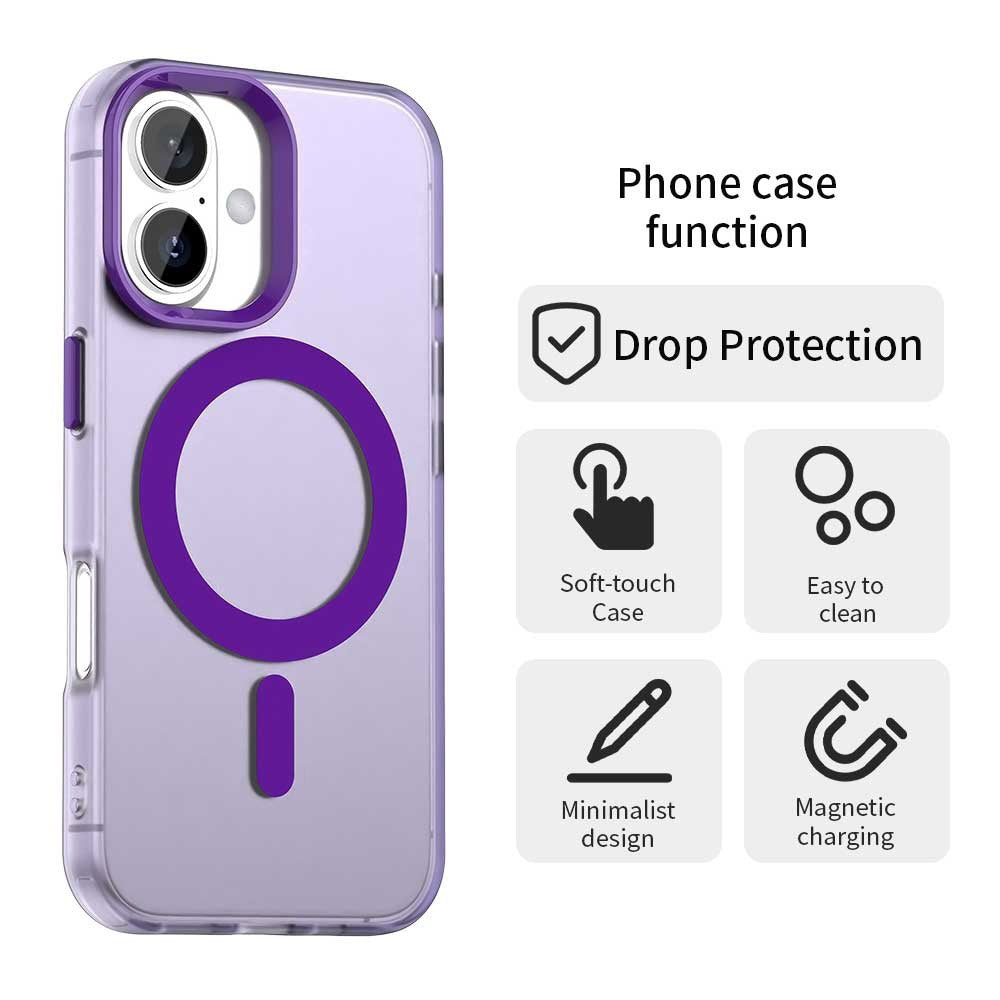 Etui MagSafe do Apple iPhone 16 Plus, Techsuit, CandyCase, Fioletowy