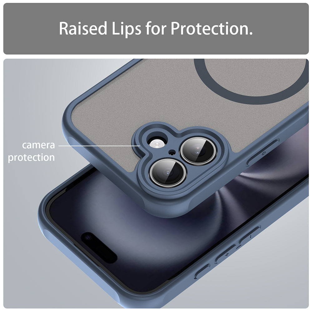 Etui MagSafe do Apple iPhone 16 Plus, Techsuit, HaloFrost II, Granatowy