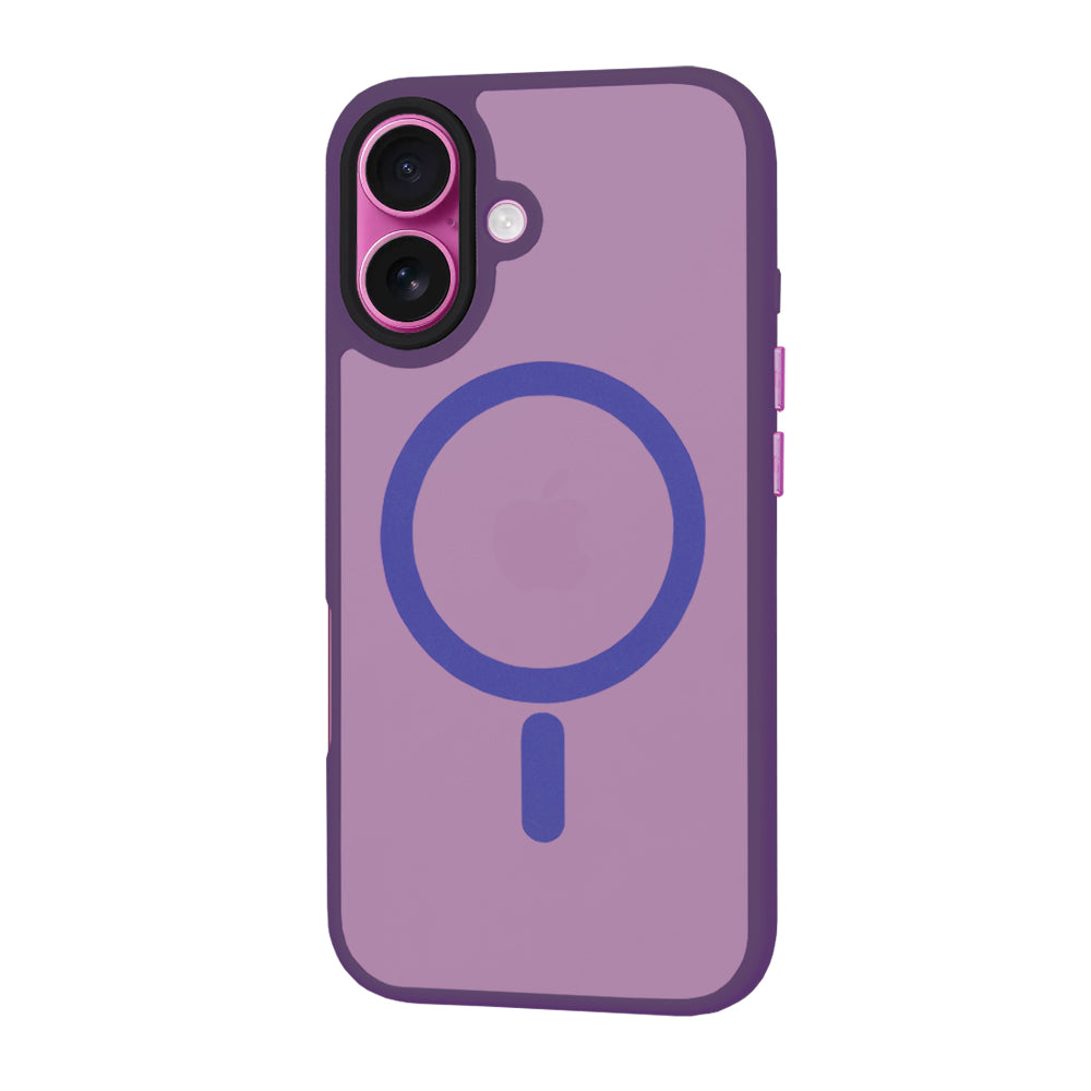 Etui MagSafe do Apple iPhone 16 Plus, Techsuit, HaloFrost, Ciemny Fiolet