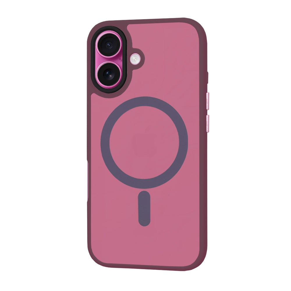 Etui MagSafe do Apple iPhone 16 Plus, Techsuit, HaloFrost, Wiśniowy