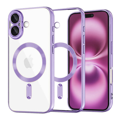 MagSafe Case for Apple iPhone 16 Plus, Techsuit, Luxury Crystal, Light Purple
