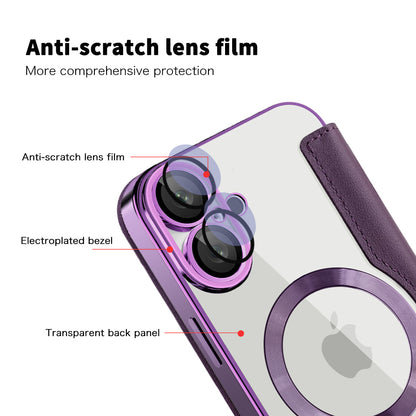 Etui MagSafe dla Apple iPhone 16 Plus, Techsuit, SmartMag Book, Fioletowy