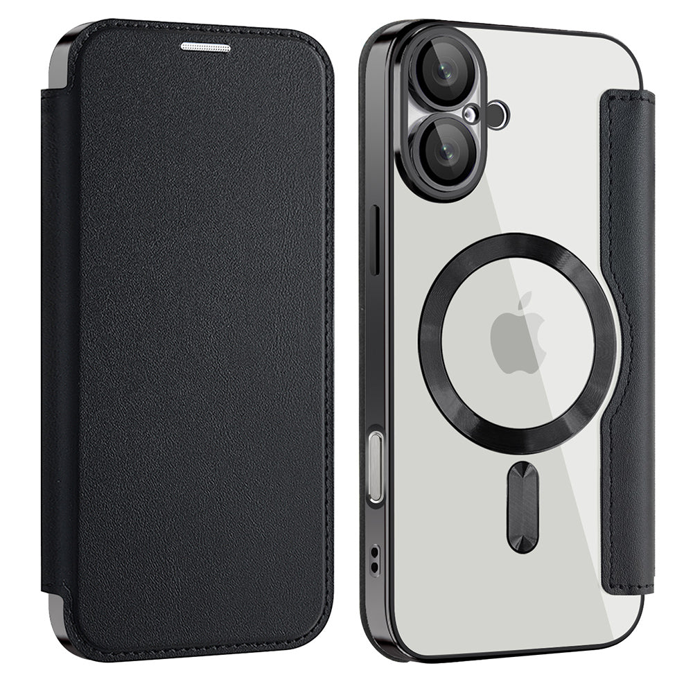 Etui MagSafe dla Apple iPhone 16 Plus, Techsuit, SmartMag Book, czarne