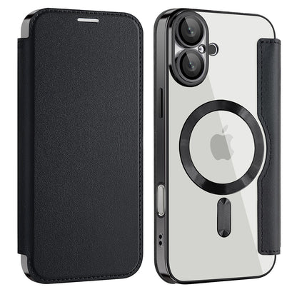Etui MagSafe dla Apple iPhone 16 Plus, Techsuit, SmartMag Book, czarne