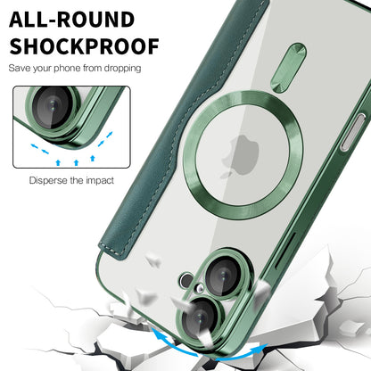 Etui MagSafe dla Apple iPhone 16 Plus, Techsuit, SmartMag Book, Zielony