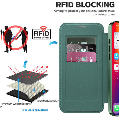 Etui MagSafe dla Apple iPhone 16 Plus, Techsuit, SmartMag Book, Zielony