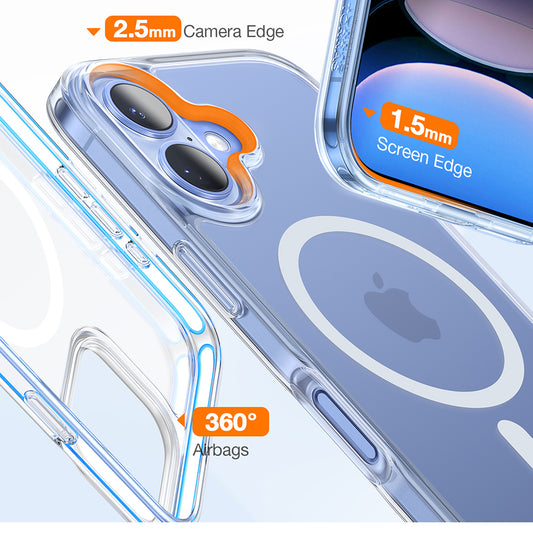 Etui MagSafe dla Apple iPhone 16 Plus, Torras, Diamond, Przezroczyste