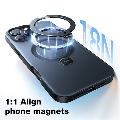 Etui MagSafe dla Apple iPhone 16 Plus, Torras, Ostand Spin, Przezroczyste