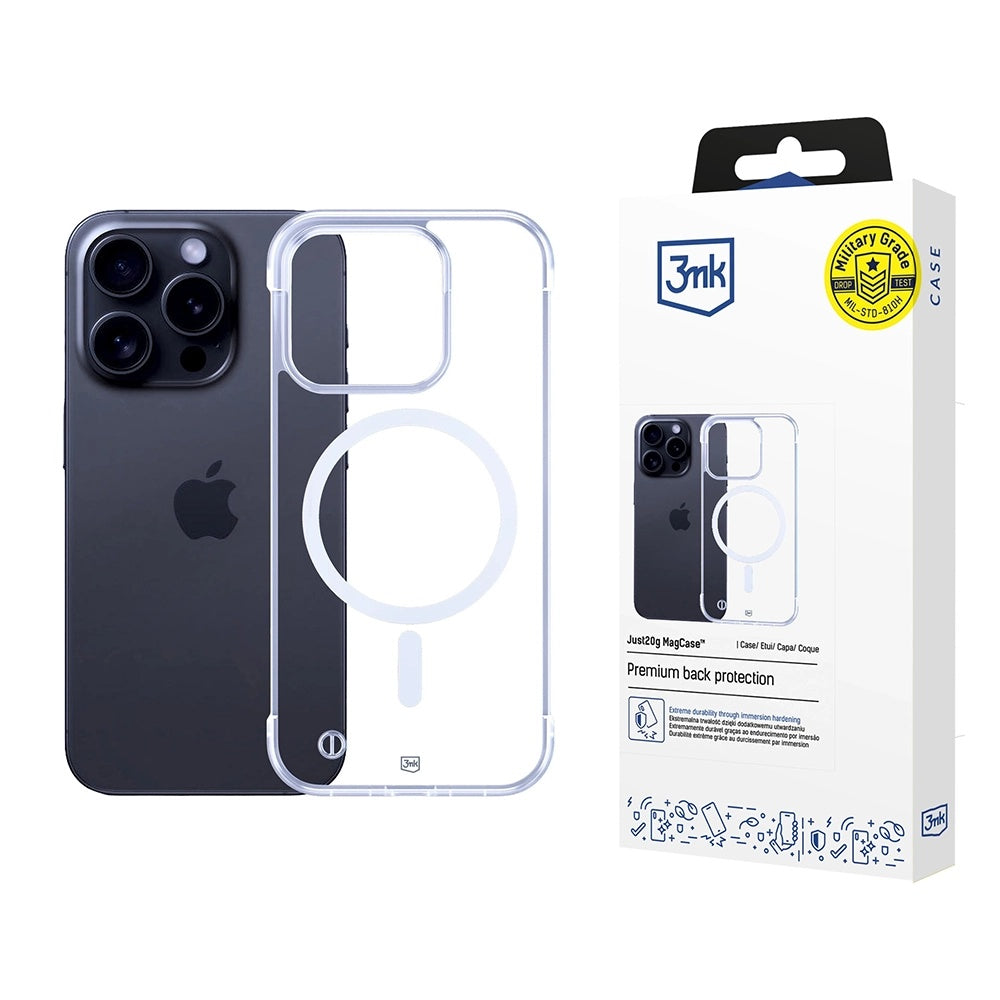Etui MagSafe do Apple iPhone 16 Pro, 3MK, Just20g, Przezroczyste
