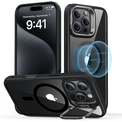 Etui MagSafe dla Apple iPhone 16 Pro, ESR, Classic Hybrid Kickstand, Czarne Przezroczyste