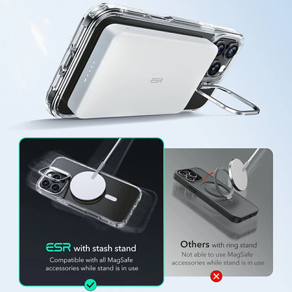 Etui MagSafe dla Apple iPhone 16 Pro, ESR, Classic Hybrid Kickstand, Przezroczyste