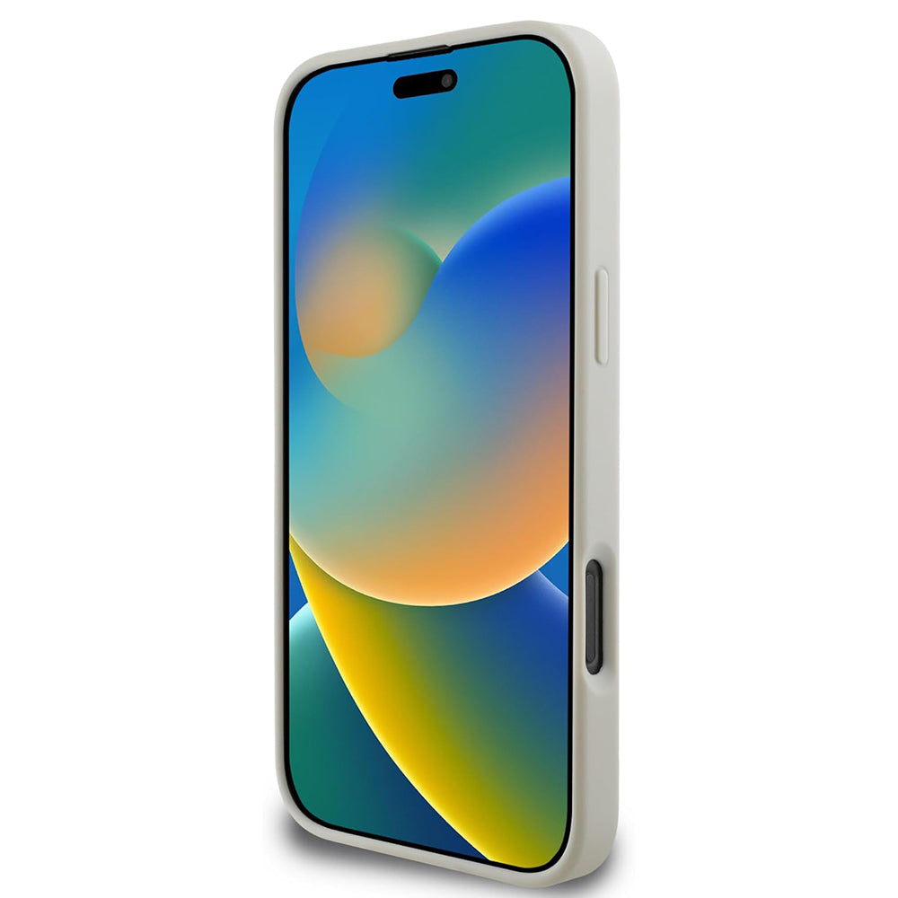 Etui MagSafe dla Apple iPhone 16 Pro, Guess, Grained Gold Ring, Beżowy