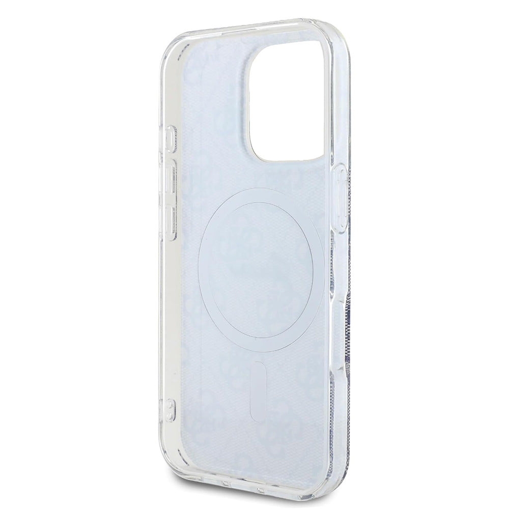 Etui MagSafe dla Apple iPhone 16 Pro, Guess, IML 4G, Niebieskie