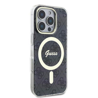 Etui MagSafe dla Apple iPhone 16 Pro, Guess, IML 4G, Czarne