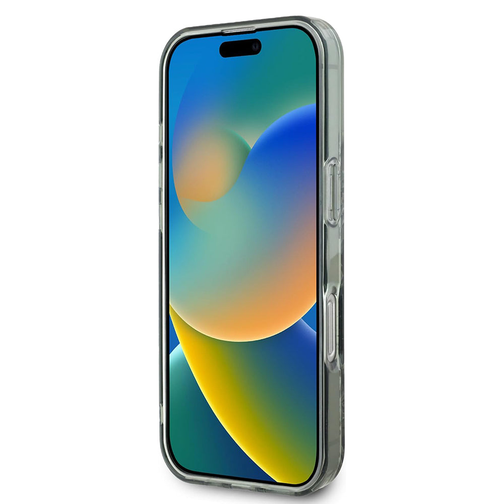 Etui MagSafe dla Apple iPhone 16 Pro, Guess, IML Flower & Tonal Circle, Zielony