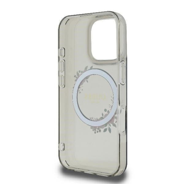 Etui MagSafe dla Apple iPhone 16 Pro, Guess, IML Flowers Wreath, Czarne