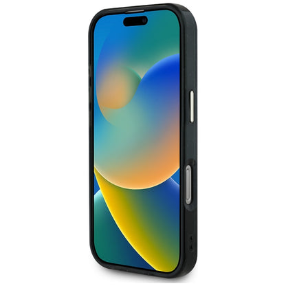 Etui MagSafe dla Apple iPhone 16 Pro, Guess, IML Glitter 4G Circle Triangle, Czarne