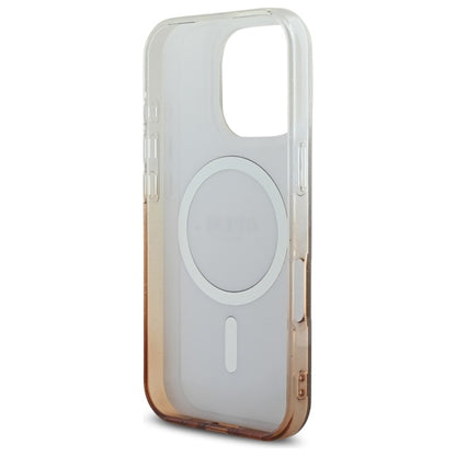 Etui MagSafe dla Apple iPhone 16 Pro, Guess, IML Glitter Gradient, Brązowy