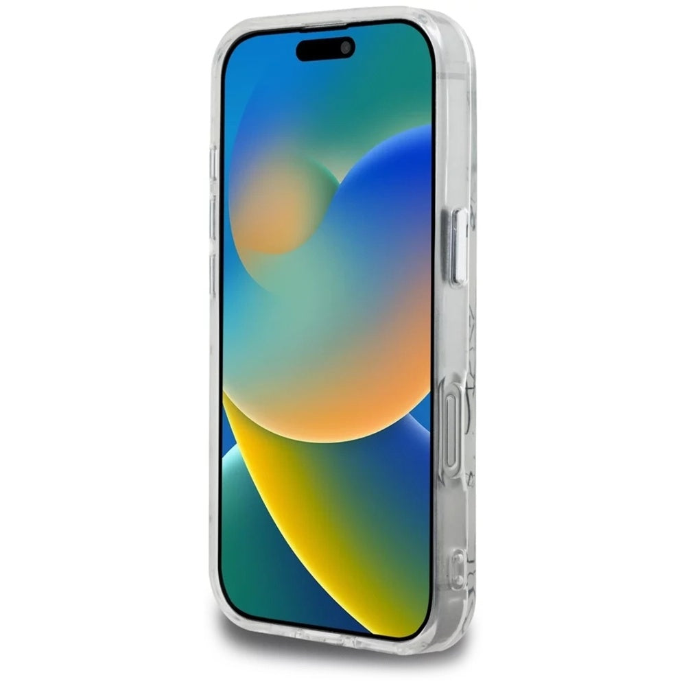 Etui MagSafe dla Apple iPhone 16 Pro, Karl Lagerfeld, IML Karl Script Pattern, Białe