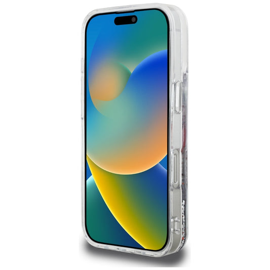 Etui MagSafe dla Apple iPhone 16 Pro, Karl Lagerfeld, Liquid Glitter Choupette Logo, Przezroczyste