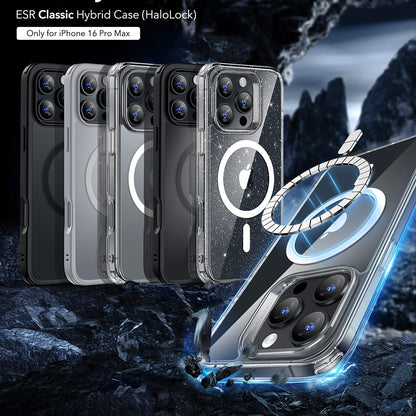 Etui MagSafe do Apple iPhone 16 Pro Max, ESR, Classic Hybrid, Czarna Satynowa