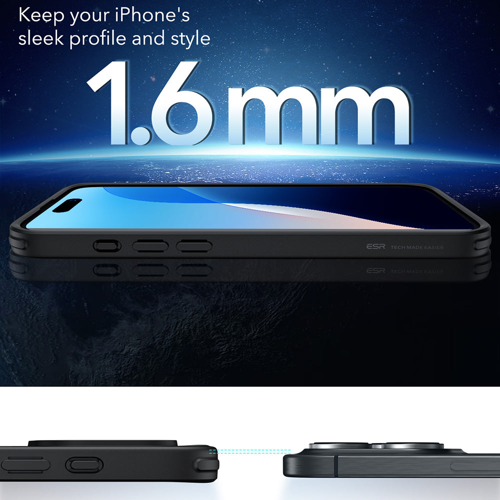 Etui MagSafe do Apple iPhone 16 Pro Max, ESR, Classic Hybrid, Czarna Satynowa