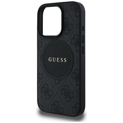 Etui MagSafe dla Apple iPhone 16 Pro Max, Guess, 4G Circle Classic Logo, Czarne