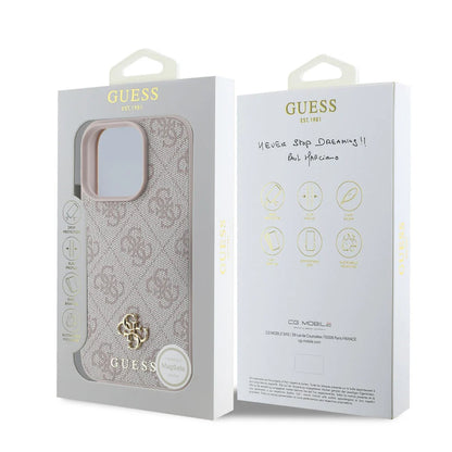 Etui MagSafe dla Apple iPhone 16 Pro Max, Guess, 4G Classic, Różowy