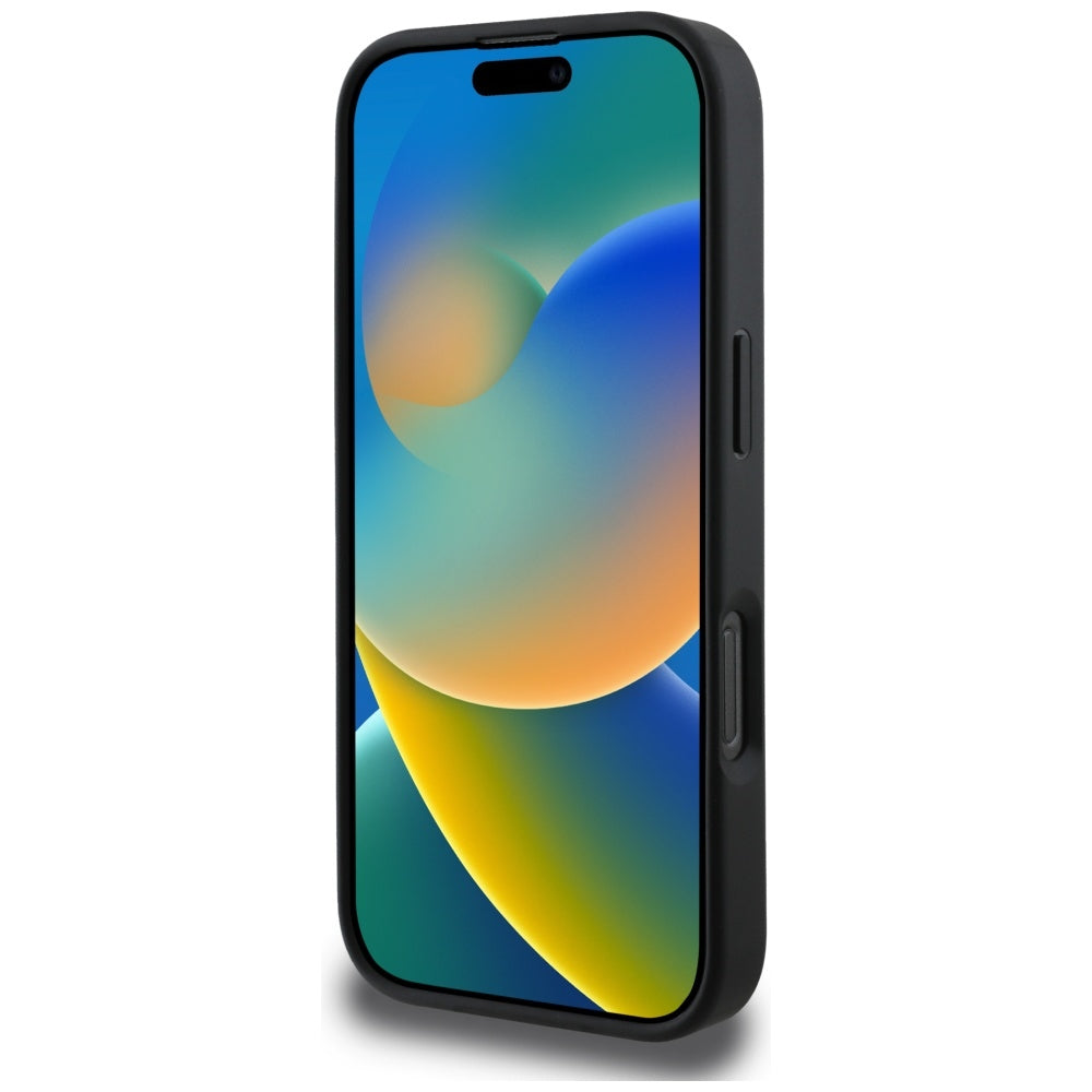 Etui MagSafe dla Apple iPhone 16 Pro Max, Guess, Cardslot 4G Stripes, Czarne