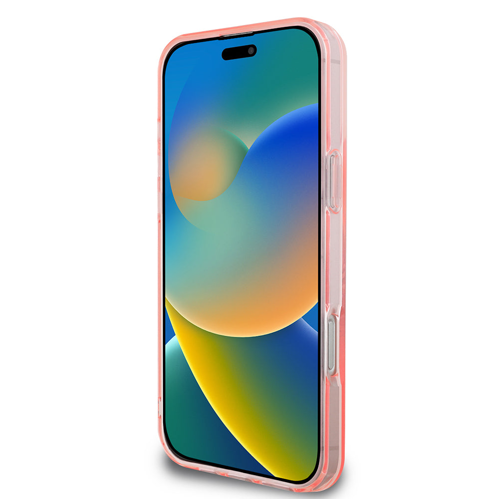 Etui MagSafe dla Apple iPhone 16 Pro Max, Guess, IML Flowers Wreath, Różowy