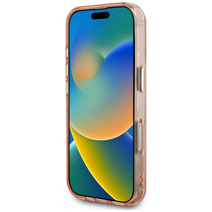 Etui MagSafe dla Apple iPhone 16 Pro Max, Guess, IML Glitter 4G Circle Triangle, Różowy