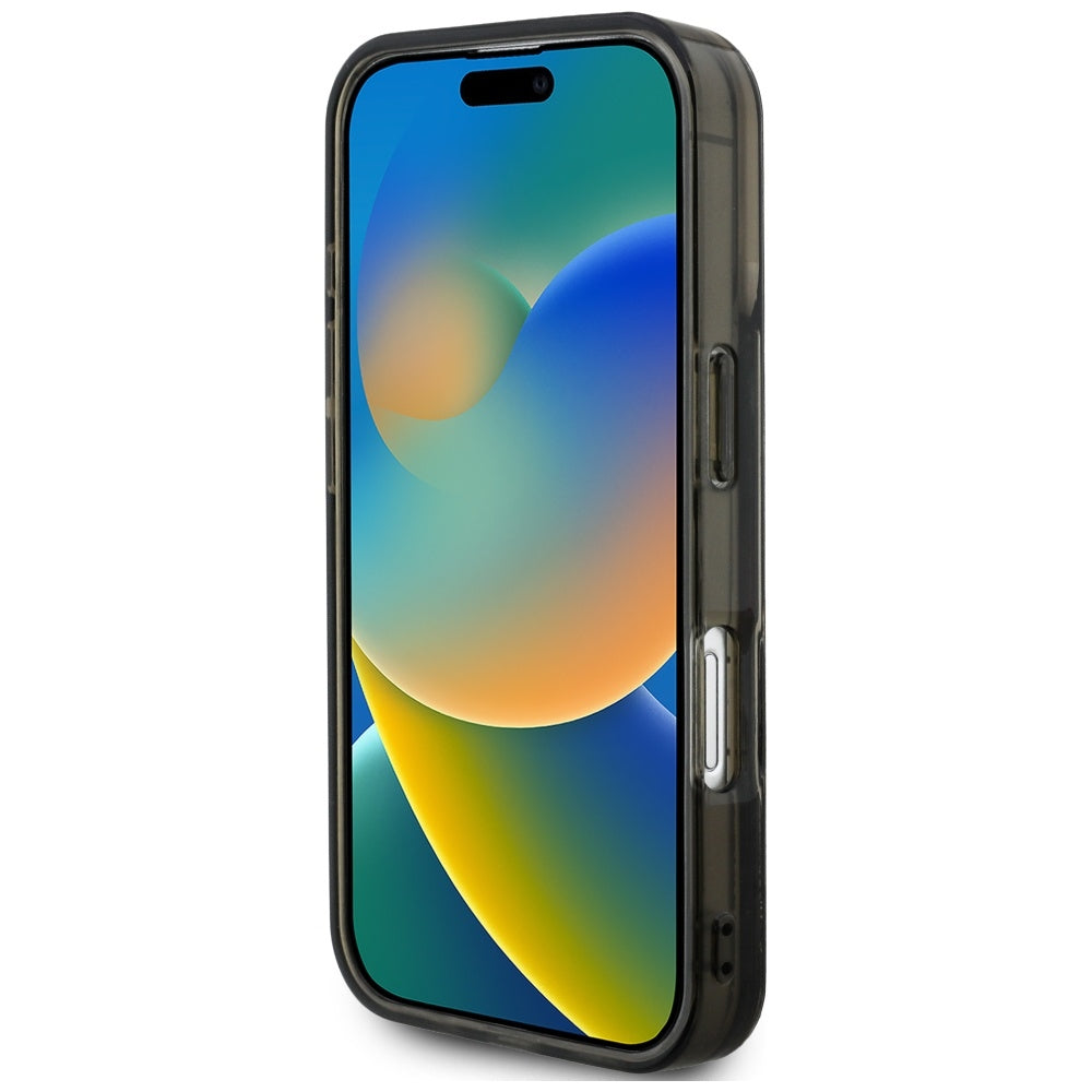 Etui MagSafe dla Apple iPhone 16 Pro Max, Karl Lagerfeld, Liquid Glitter Choupette Logo, Czarne