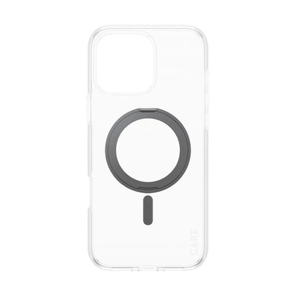 Etui MagSafe dla Apple iPhone 16 Pro Max, PanzerGlass, z funkcją podstawki, Czarne Przezroczyste