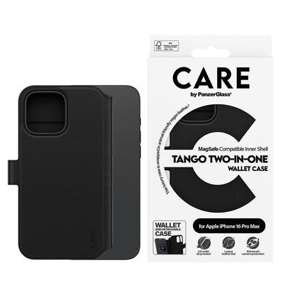 Etui MagSafe dla Apple iPhone 16 Pro Max, PanzerGlass, Care Feature Tango Two-in-One, Czarne