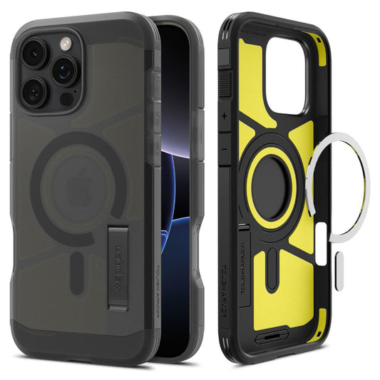 Etui MagSafe dla Apple iPhone 16 Pro Max, Spigen, Tough Armor, Czarne Satynowe ACS09070