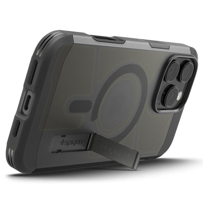 Etui MagSafe dla Apple iPhone 16 Pro Max, Spigen, Tough Armor, Czarne Satynowe ACS09070