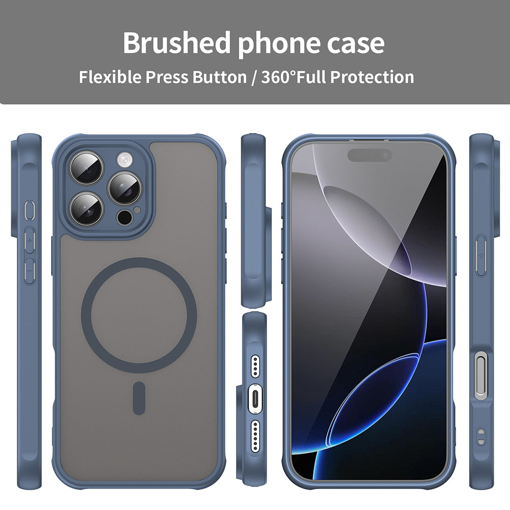 Etui MagSafe do Apple iPhone 16 Pro Max, Techsuit, HaloFrost II, Granatowy