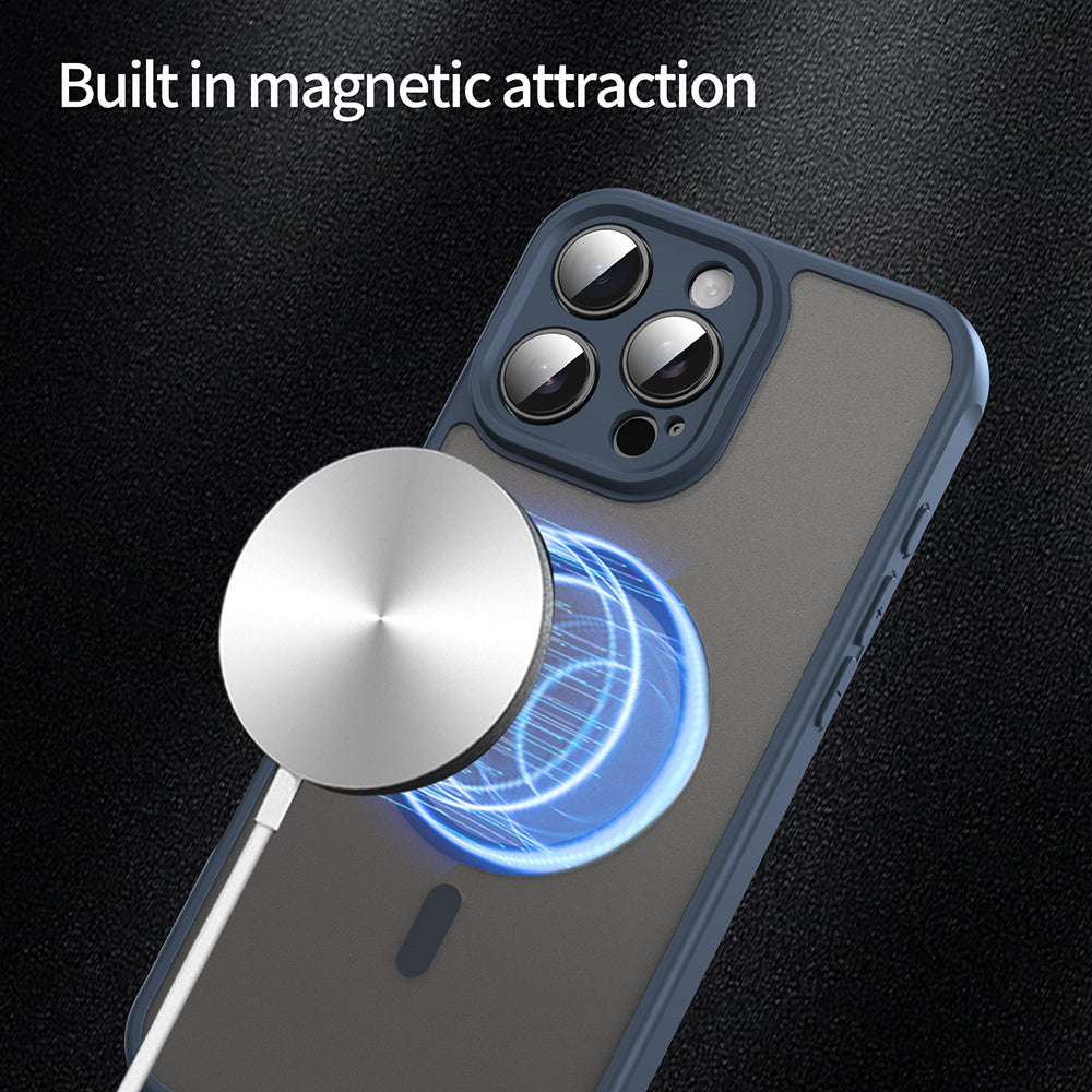 Etui MagSafe do Apple iPhone 16 Pro Max, Techsuit, HaloFrost II, Granatowy