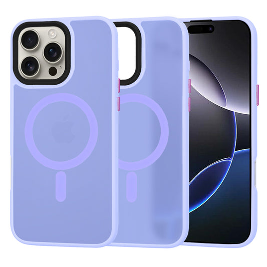 Etui MagSafe do Apple iPhone 16 Pro Max, Techsuit, HaloFrost, Jasny Fiolet
