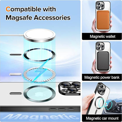 Etui MagSafe do Apple iPhone 16 Pro Max, Techsuit, Luxury Crystal, Czarny