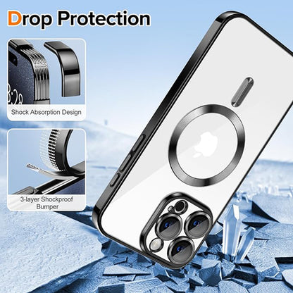 Etui MagSafe do Apple iPhone 16 Pro Max, Techsuit, Luxury Crystal, Czarny