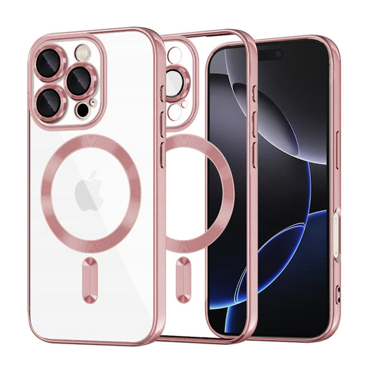 Etui MagSafe do Apple iPhone 16 Pro Max, Techsuit, Luxury Crystal, Różowe