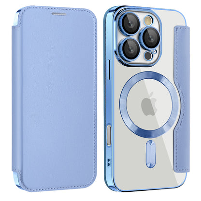 Etui MagSafe do Apple iPhone 16 Pro Max, Techsuit, SmartMag Book, Bleu