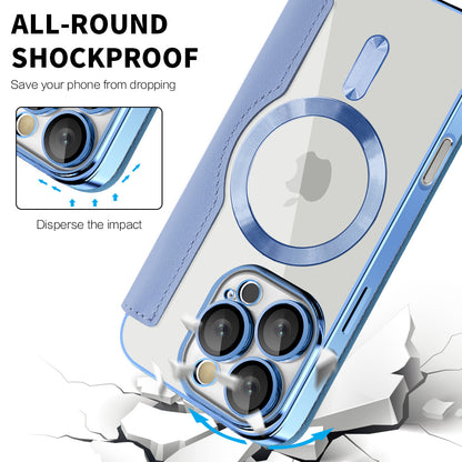 Etui MagSafe do Apple iPhone 16 Pro Max, Techsuit, SmartMag Book, Bleu