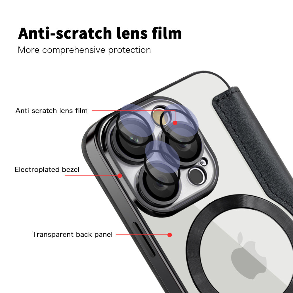Etui MagSafe do Apple iPhone 16 Pro Max, Techsuit, SmartMag Book, czarne