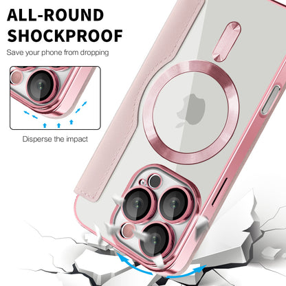Etui MagSafe do Apple iPhone 16 Pro Max, Techsuit, SmartMag Book, Różowe