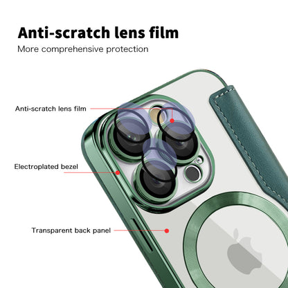 MagSafe Case for Apple iPhone 16 Pro Max, Techsuit, SmartMag Book, Green