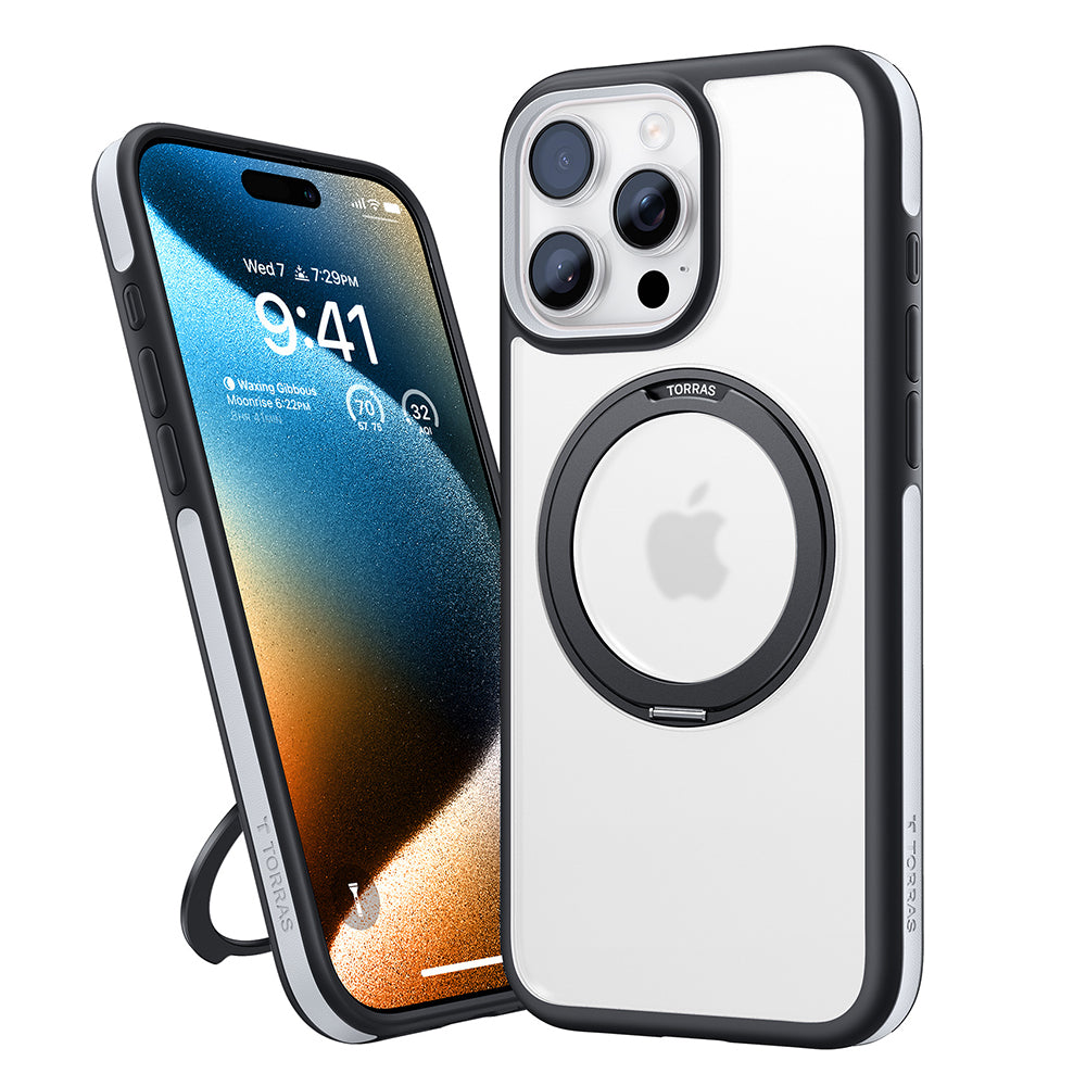 Etui MagSafe dla Apple iPhone 16 Pro Max, Torras, Ostand R Fusion, Czarne