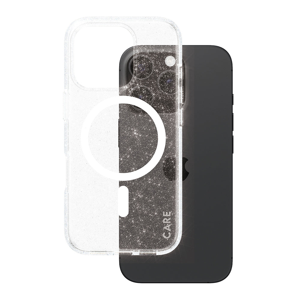 Etui MagSafe dla Apple iPhone 16 Pro, PanzerGlass, Care Urban Combat Star Lit, Przezroczyste Białe